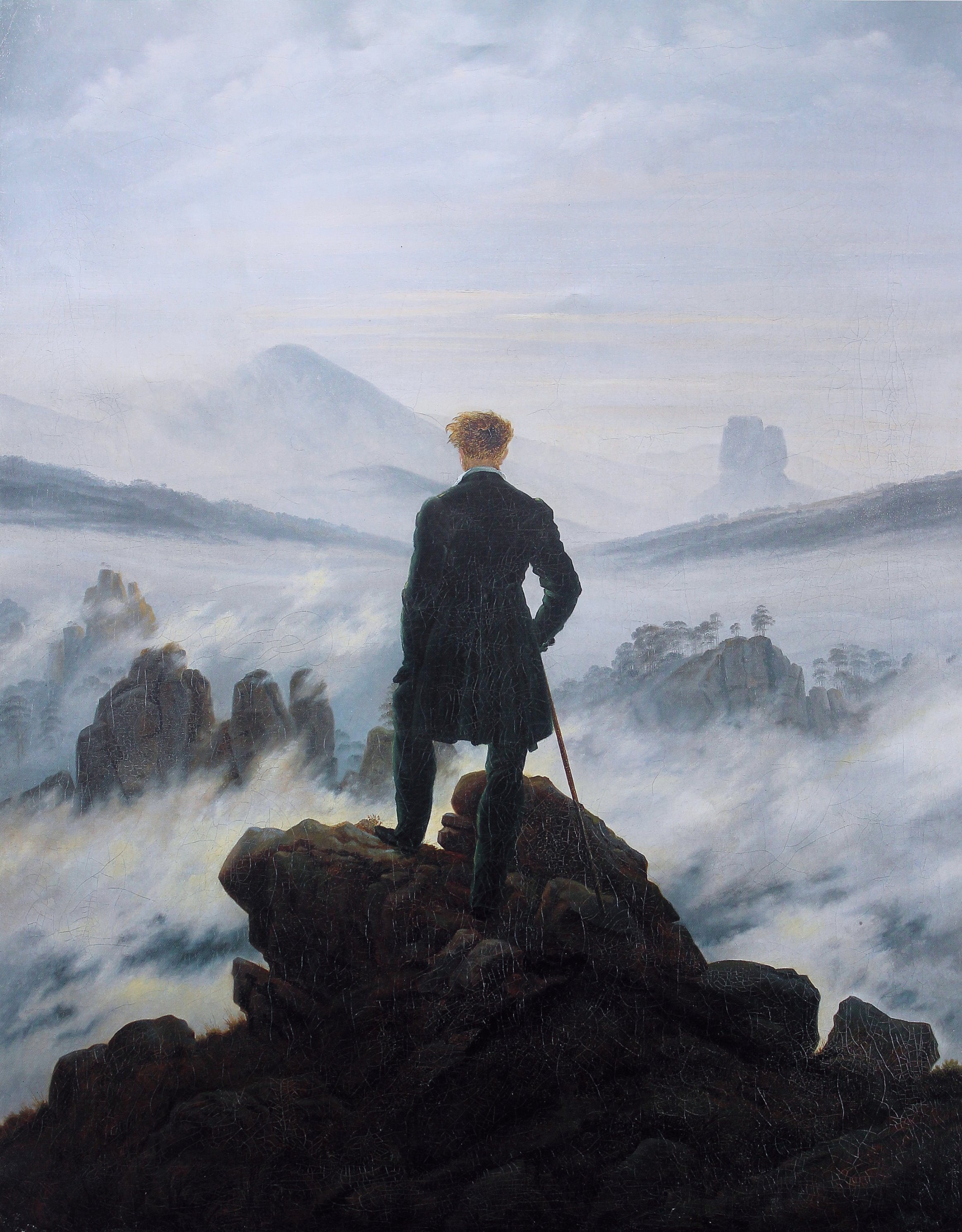 Le voyageur au-dessus de la mer de nuages 1817 – Caspar David Friedrich 1774-1840