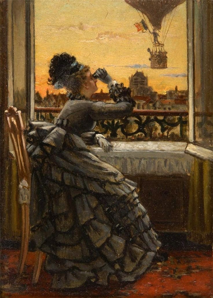 Premier vol d&rsquo;un ballon à air chaud à Anvers 1875 – Constant Aimé Marie Cap 1842-1915
